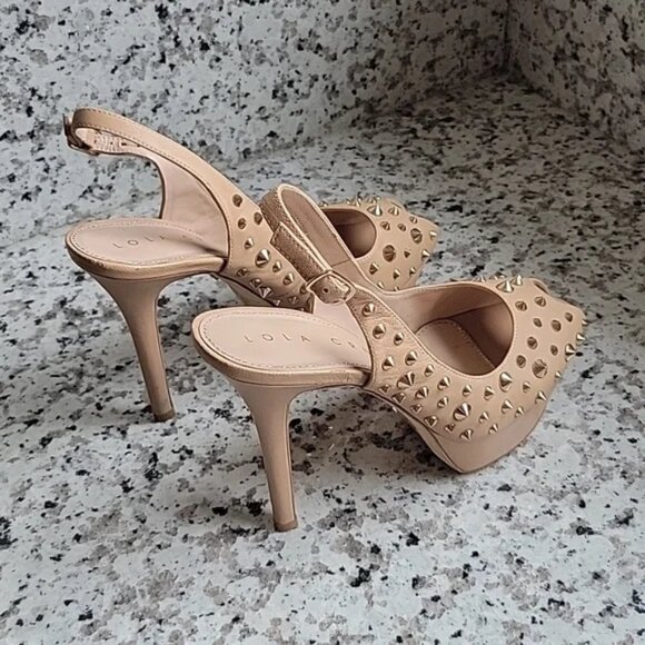 Lola Cruz Slingbacks with spike accent detail EU sz 40 US sz 10 - Picture 9 of 16